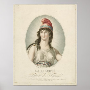 Liberty, Patron of the Fransk, graverad av Ruotte Poster