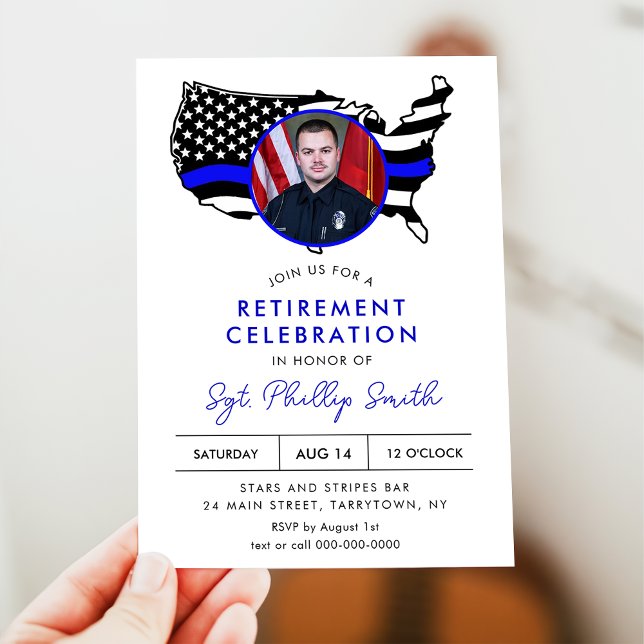 LIBERTY Polismilitären Pension Party Inbjudningar (Skapare uppladdad)