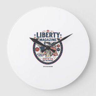 Liberty Popsicle Patriotisk Patriotisk Glass Pinns Stor Klocka