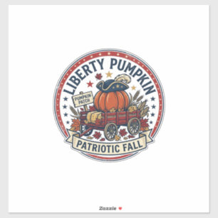 Liberty Pumpkin Patriotisk Patriotisk Pumpkin Höst Klistermärken