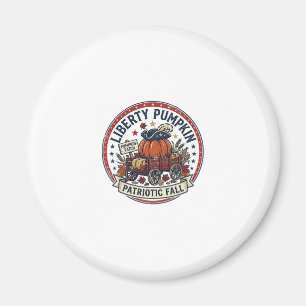 Liberty Pumpkin Patriotisk Patriotisk Pumpkin Höst Magnet