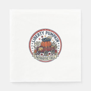 Liberty Pumpkin Patriotisk Patriotisk Pumpkin Höst Pappersservett