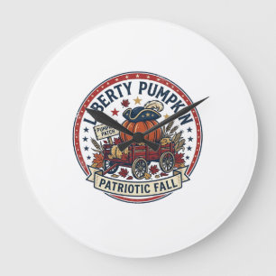 Liberty Pumpkin Patriotisk Patriotisk Pumpkin Höst Stor Klocka
