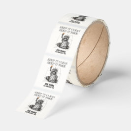 Liberty Raccoon 1776–2026 250 Years Cleanup Fyrkantigt Klistermärke