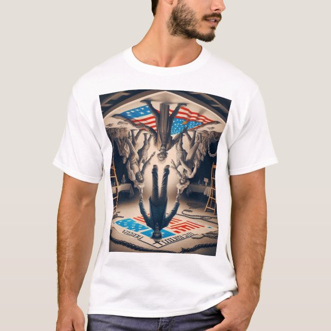 Liberty Reversed: Unshackling Perspective T Shirt (Framsida)