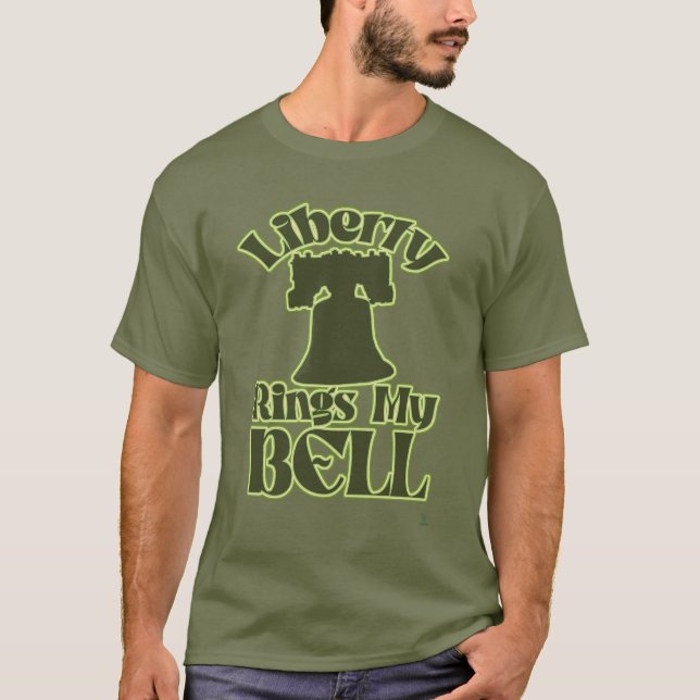 Liberty Ringar My Bell Roligt Tourist Art T Shirt (Framsida)