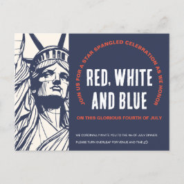 Liberty-samtal till 4:e juli-inbjudan vykort