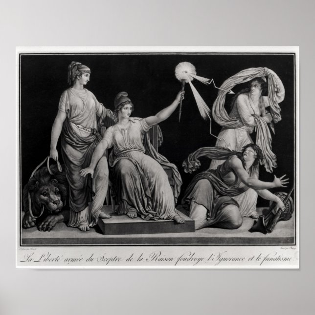 Liberty, slå ner Ignorance och Fantacism Poster (Framsidan)