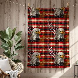 Liberty Soars Blanket Eagle and Flag Home Gift Fleecefilt