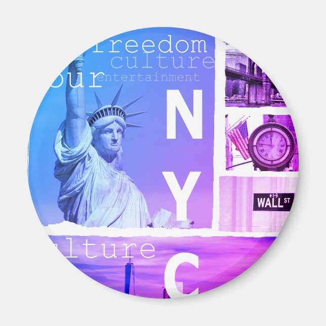 Liberty Statue New York City Nyc Magnet (Framsidan)