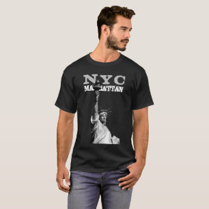 Liberty Statue New York Nyc Manhattan Manar T Shirt