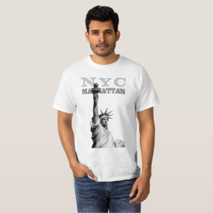 Liberty Statue Nyc Manhattan Manar Modern T Shirt