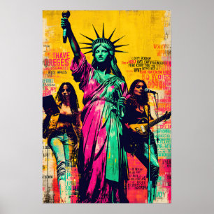 Liberty Staty Pop Art Poster