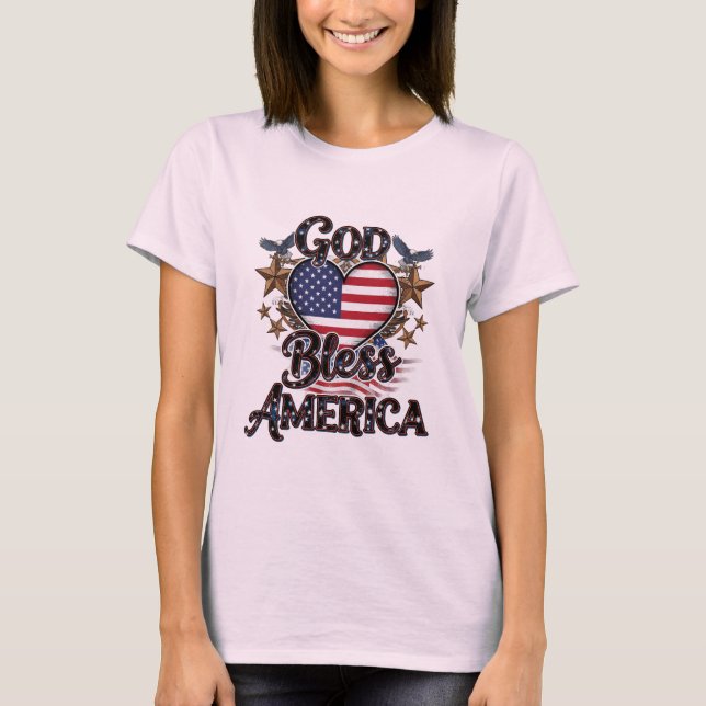 Liberty Stil: USA Slogan Designations T Shirt (Framsida)