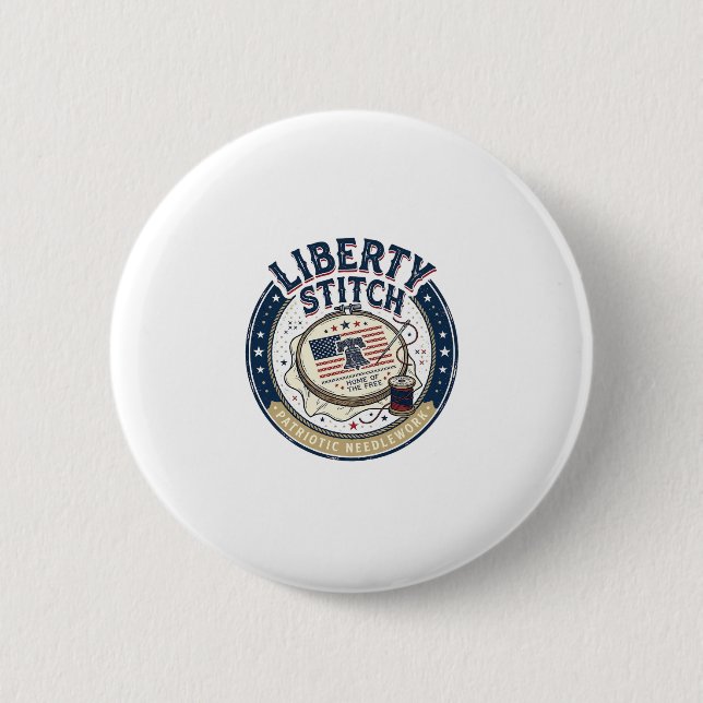 Liberty Stitch Patriotisk Broderi Nål (Framsida)
