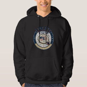 Liberty Stitch Patriotisk Broderi Nål Hoodie