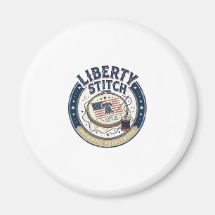 Liberty Stitch Patriotisk Broderi Nål Magnet