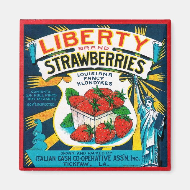 Liberty Strawbär Magnet (Framsidan)