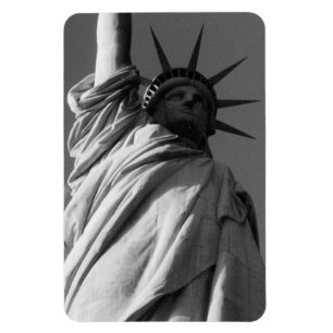 Liberty svart & vit staty magnet