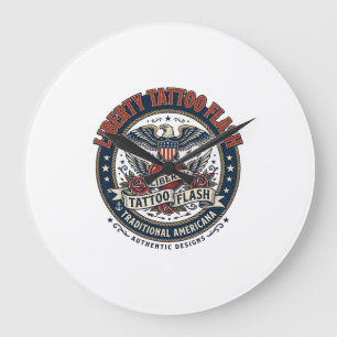 Liberty Tattoo Flash Patriotiska Patriotiska Tatto Stor Klocka