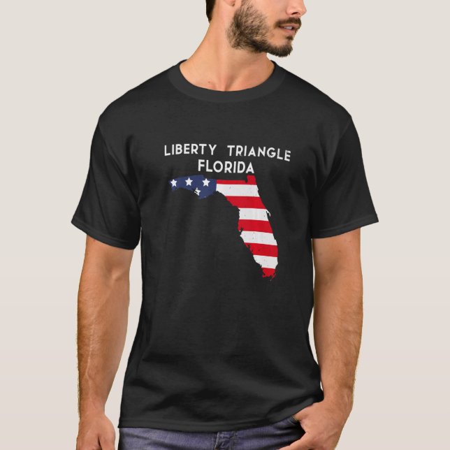 Liberty Triangle Florida USA Stat Amerika Resa  T Shirt (Framsida)