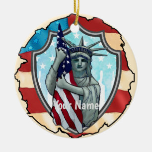 Liberty USA Julgransprydnad Keramik