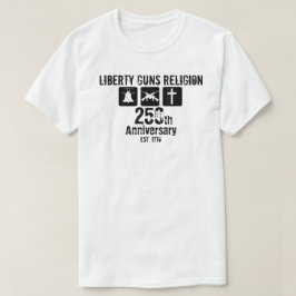 Liberty Vapen Religion Grundad 1776 250:e T Shirt