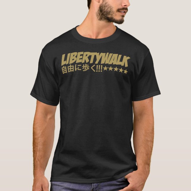 Liberty Walk Logo with Japanese Characters Classic T Shirt (Framsida)