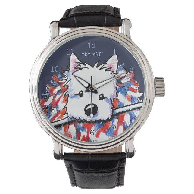 Liberty Westie Porträtt Wrist Watch Armbandsur (Framsida)