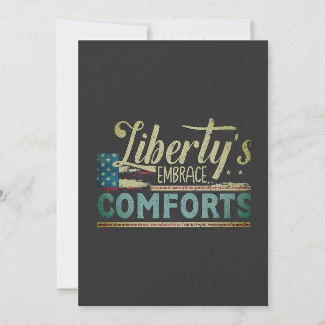 Liberty's Embrace Comforts ❤ ❤ ❤ 🙋 ‍ 🙋 budfinans Julkort (Framsida)