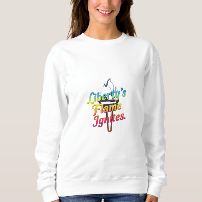 Liberty's Flame Ignites T Shirt (Framsida)