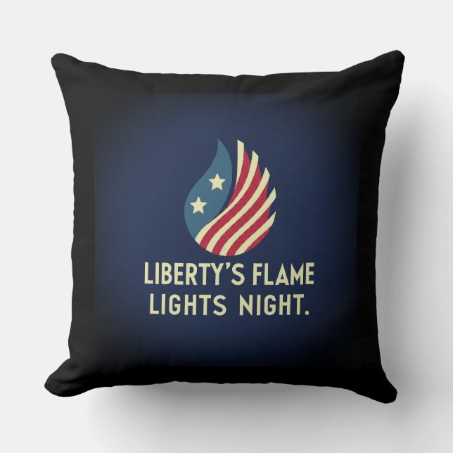 Liberty's Flame Ljus Natt Kudde (Framsida)