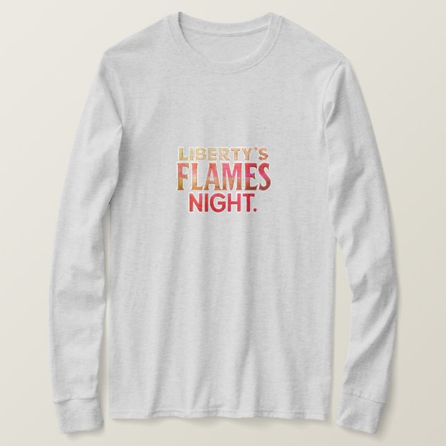Liberty's Flame Ljus Natt T Shirt (Design framsida)