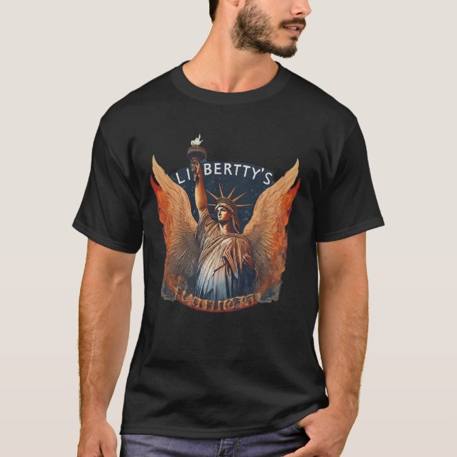 Liberty's Flame Ljus Natt T Shirt (Framsida)