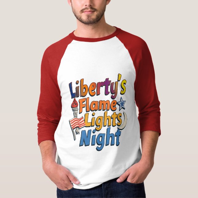 Liberty's Flame Ljus Natt T Shirt (Framsida)