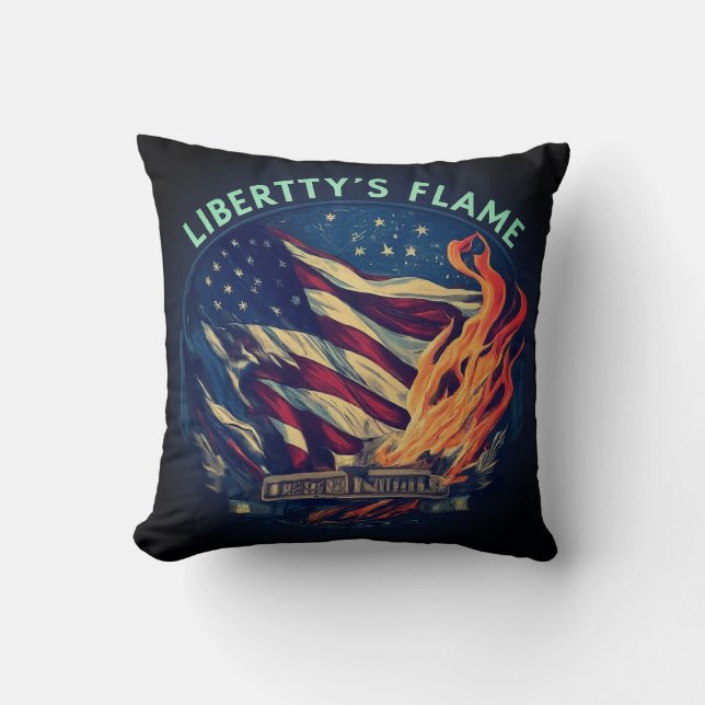 Liberty's Flame Ljus Night Dekorativ kudde (Framsida)