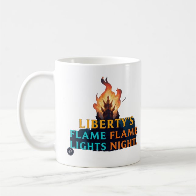 Liberty's Flame Ljus på natten Kaffemugg (Vänster)