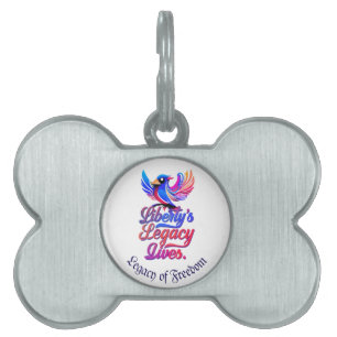 Liberty's Legacy Lives - Elegant Bird Design - ID-bricka Husdjur