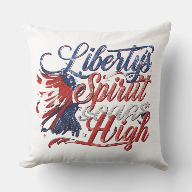 Liberty's Spirit Soars High Kudde (Framsida)