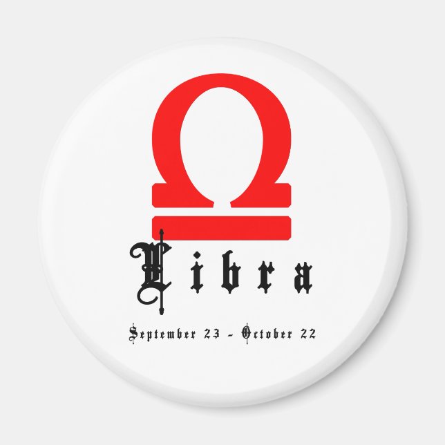Libra, 23-22 oktober magnet (Framsidan)