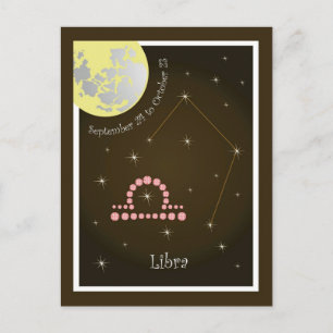 Libra 24-23 oktober Postkarte Vykort