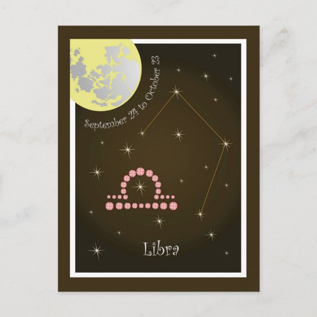 Libra 24-23 oktober Postkarte Vykort (Framsida)