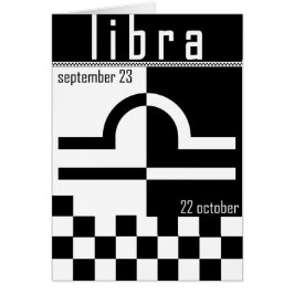 Libra 2 tonar zodiackortet hälsningskort