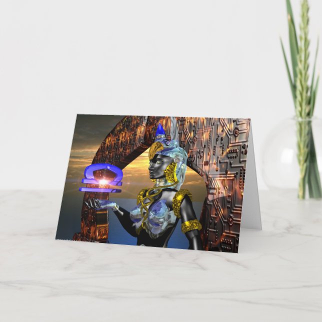 LIBRA 2 Zodiac Birthday Kort (Framsida)