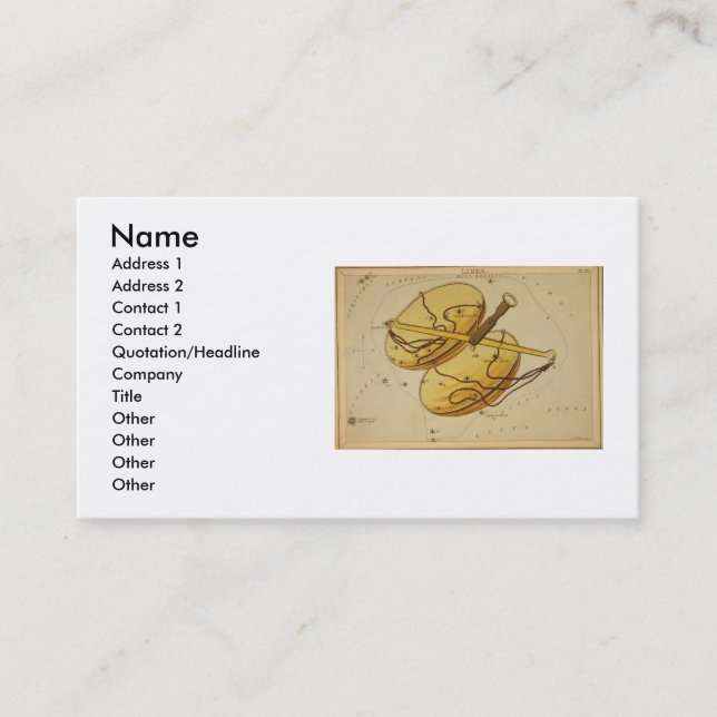 Libra Affärskort Visitkort (Framsida)