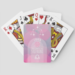 Libra Anpassningsbar Birthdate - Zodiac - Modern d Casinokort