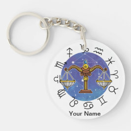Libra - Aquarius Zodiac Acrylic Keychain