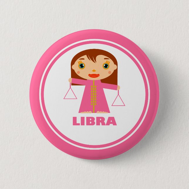 Libra är mitt Zodiac-tecken Knapp (Framsida)