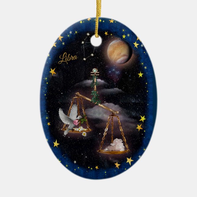 Libra Art Collage Julgransprydnad Keramik (Framsidan)