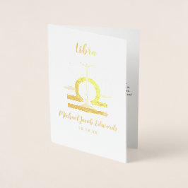Libra Astrologi | Personlig Stjärntecken Folierat Kort
